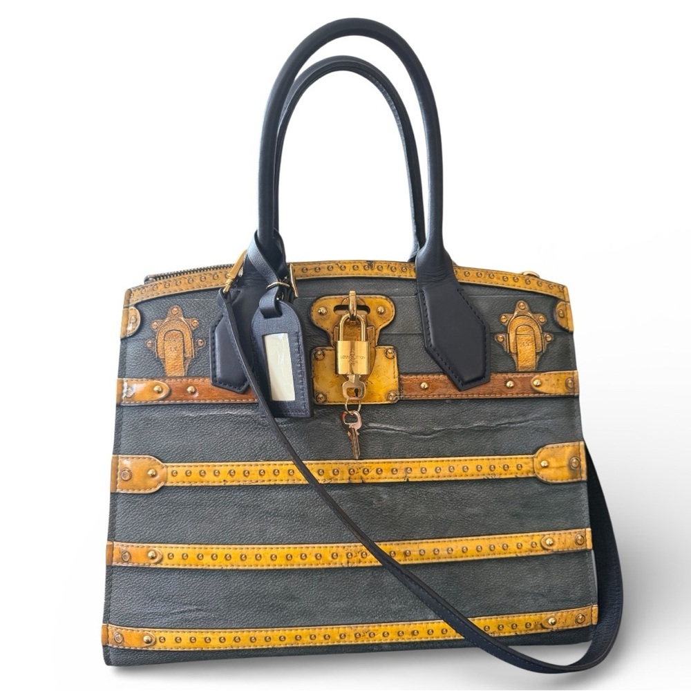 Louis Vuitton Limited Edition City Steamer Time Trunk MM Black & Gold